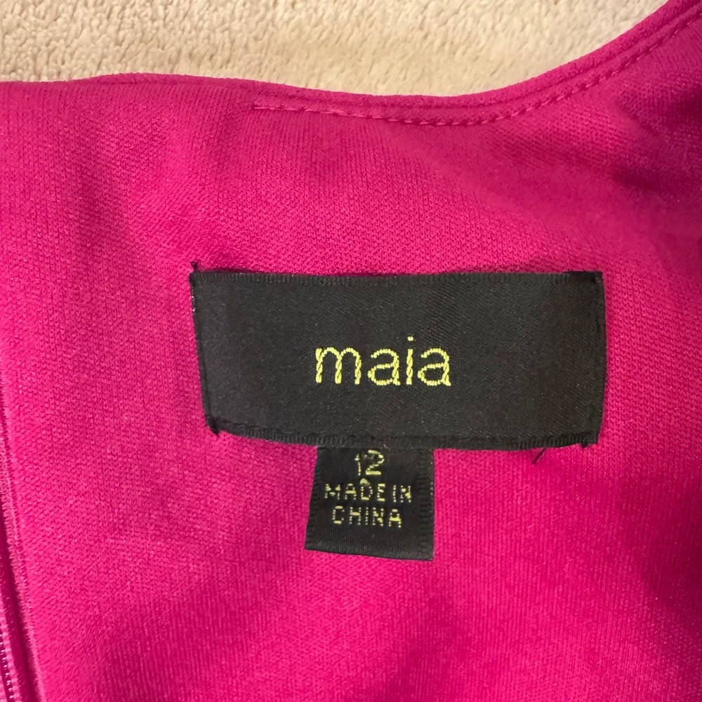 Fuchsia Pink Ruffle Cocktail Shift Dress Wedding‎ Formal Party Mother Bride Sz12